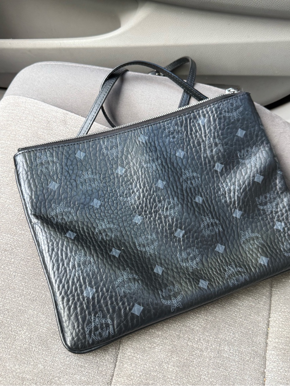 MCM Black Monogram Crossbody Bag